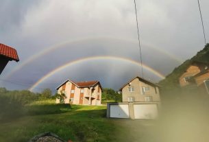 Dvostruka duga iznad Zvornika — priroda koja ne prestaje da nas očarava (FOTO)